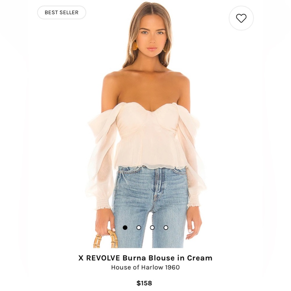 X REVOLVE Burna Blouse in Cream